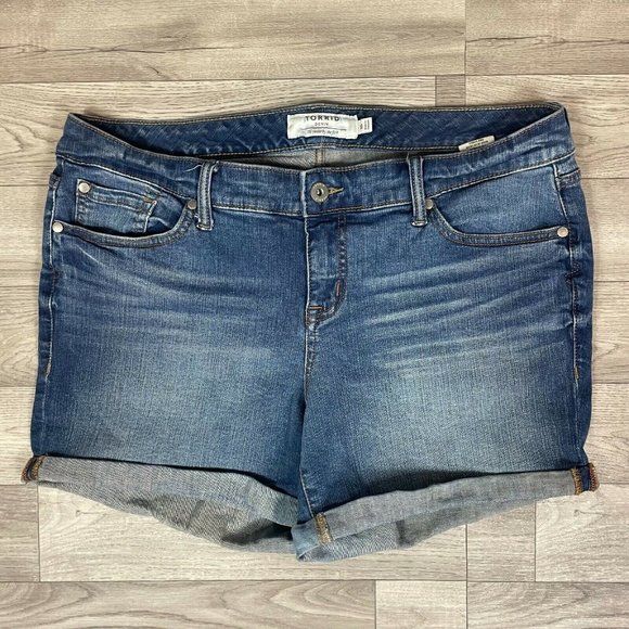 Torrid Blue Jean Shorts for Women - Picture 1 of 5
